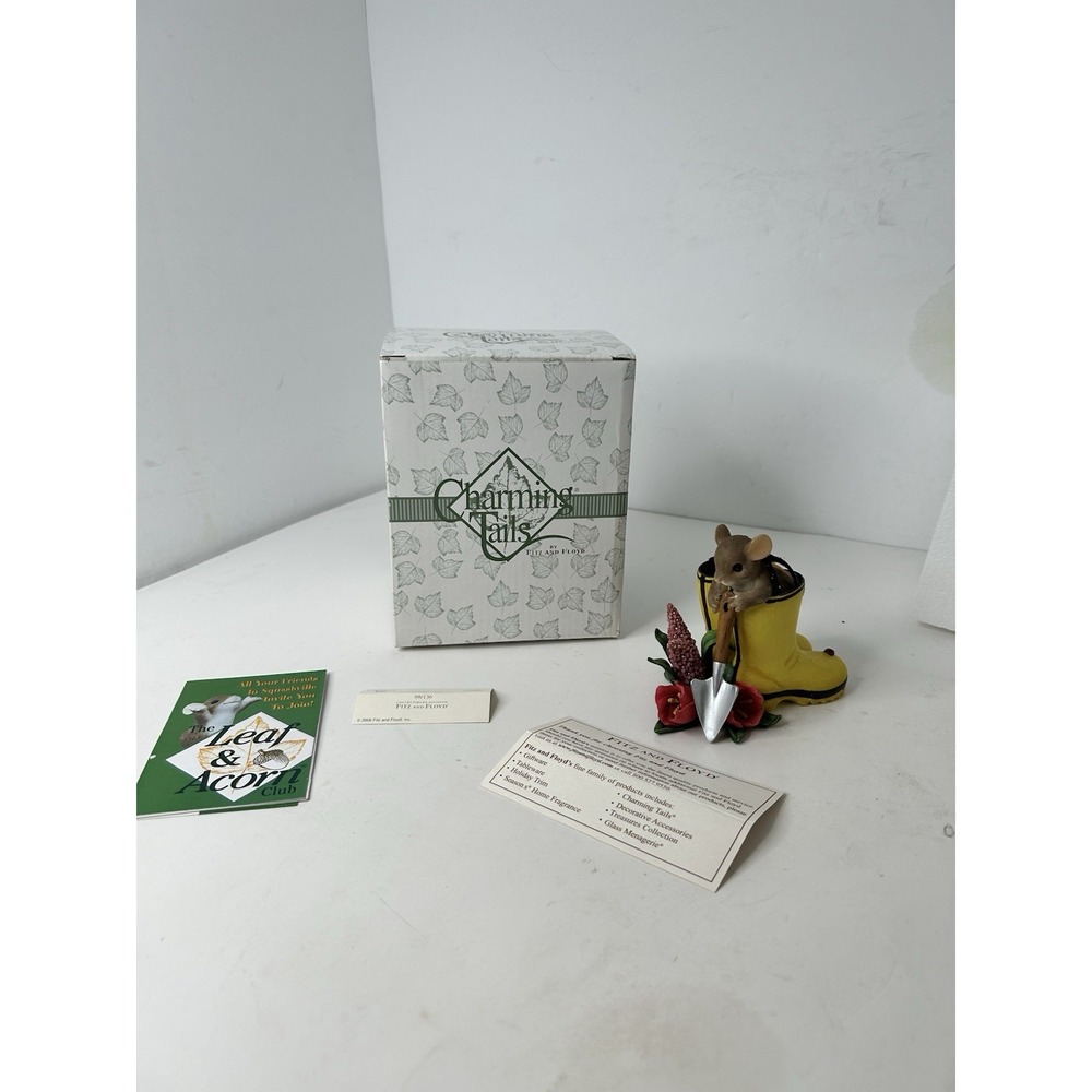 Charming Tails Fitz and Floyd Gardening Is Good‎ For The Sole 88/136 EUC